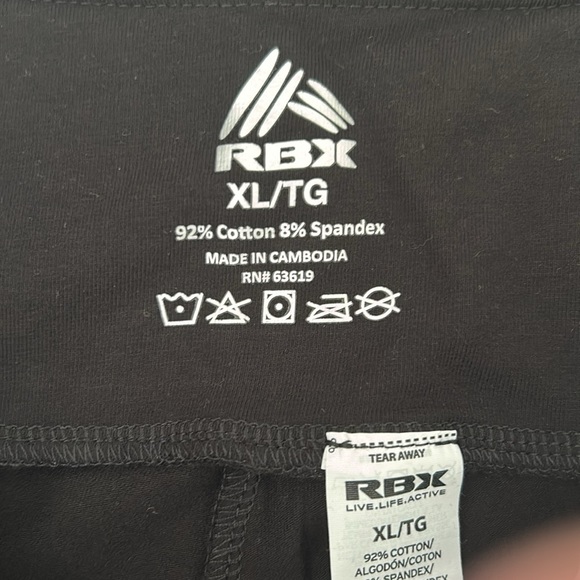 RBX Cotton Spandex Black Biker Shorts SizeXL. NWT. - Picture 8 of 9
